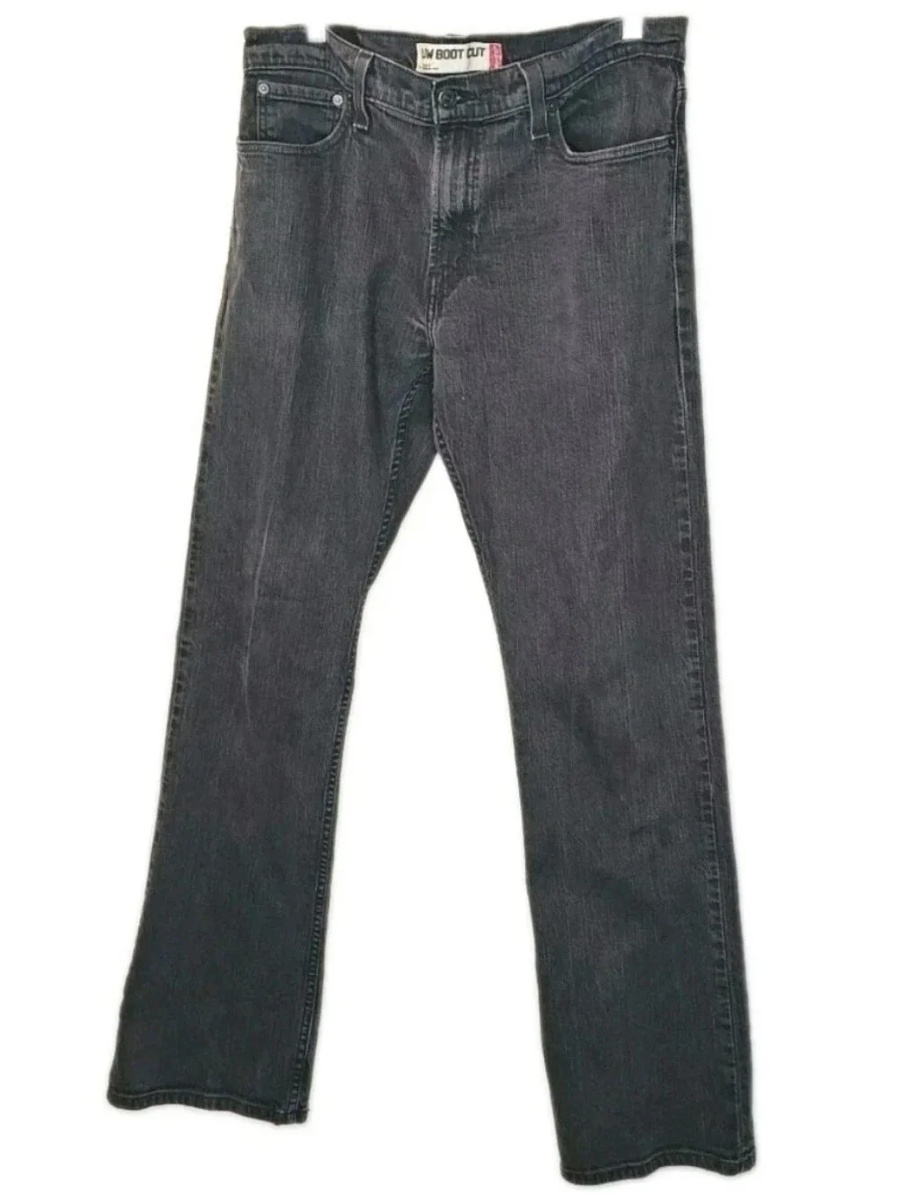 Levi's 527 Jeans Men 34 X 34 Y2K Low Rise Boot Cut Faded Black Stretch Denim